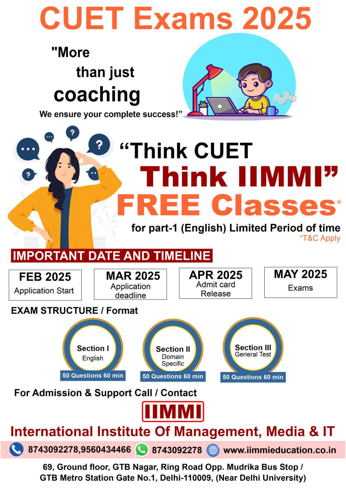 Free CUET coaching in delhi